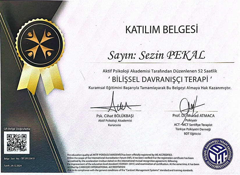 Bilişsel Davranışçı Terapi