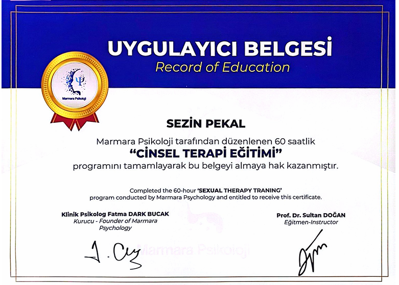 Cinsel Terapi Eğitimi